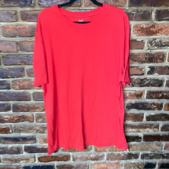 George Solid Red Short Sleeve Crew Neck T-Shirt Men's Size XL - Picture 1 of 3